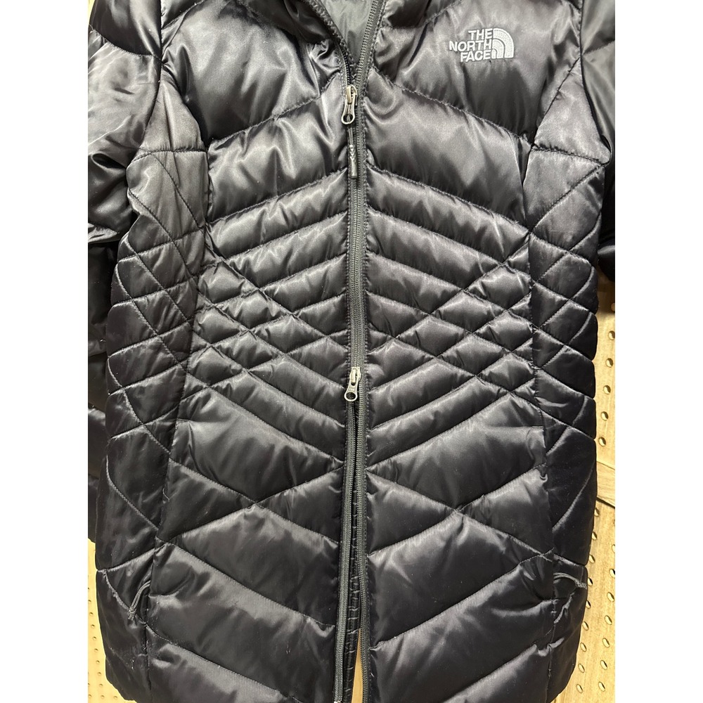 The North Face Aconcagua II Down Puffer Parka Jacket Black Womens Small Hooded - Picture 5 of 7